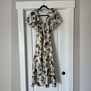 Tanya Taylor Women's Evette Silk-Blend Midi Dress Size 2